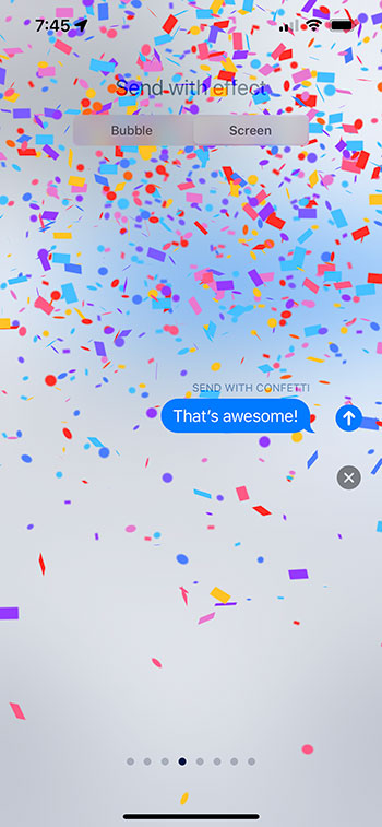 how to send confetti on iPhone 13