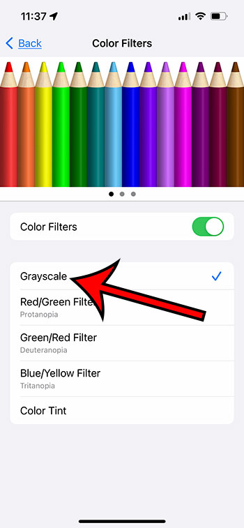 how to enable or disable iPhone 13 grayscale