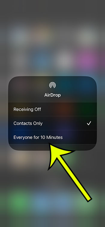 alternate iPhone AirDrop method