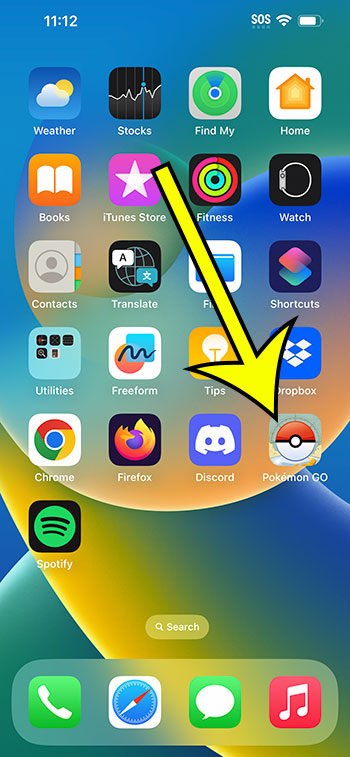 tap and hold on the app icon