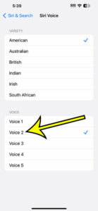 how to change Siri voice on iPhone 13
