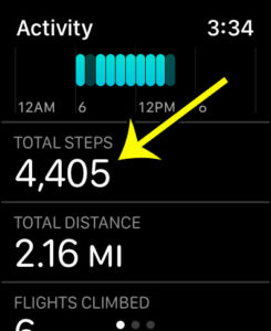 how to count steps on Apple Watch