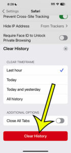 how to clear Safari cache in iOS 17