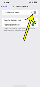 how to stop your iPhone from flashing for notifications