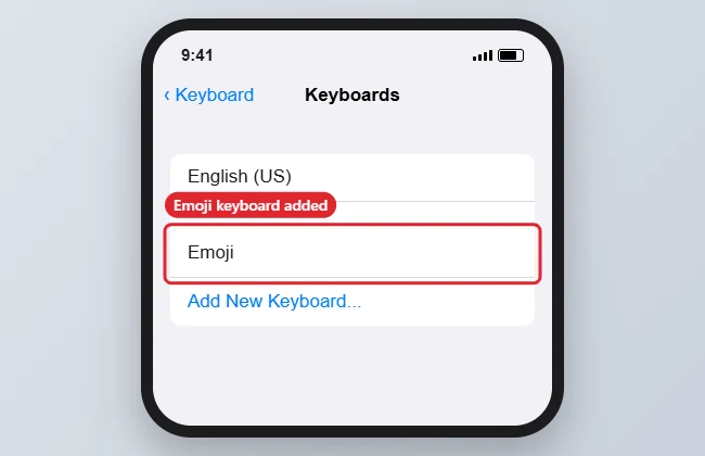How to Use Emojis in Text Messages on iPhone 1 Keyboards settings list with the Emoji keyboard highlighted