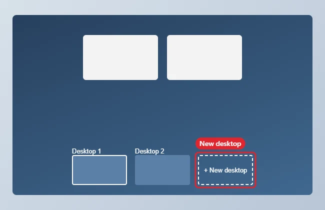 How to Make a New Desktop in Windows 1 Task View desktops strip with the New desktop button highlighted